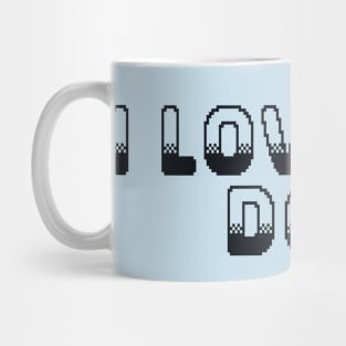 I Love My Dog Classic Video Game Graphic Black Mug